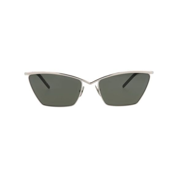 Saint Laurent Cat Eye-Frame Metal Sunglasses Silver Womens - Picture 1 of 6
